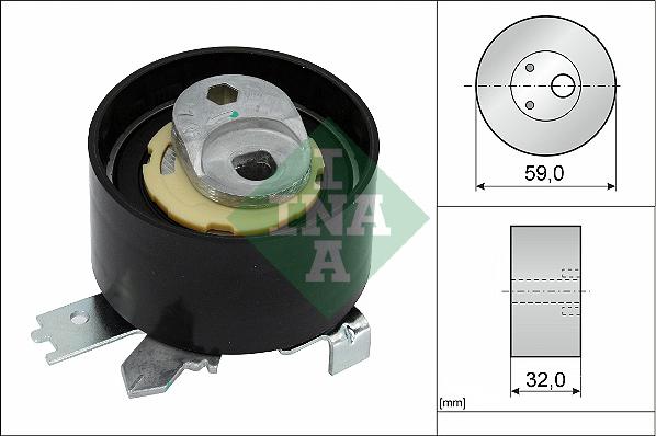 INA 531 0965 10 - Натяжной ролик, зубчатый ремень ГРМ autospares.lv