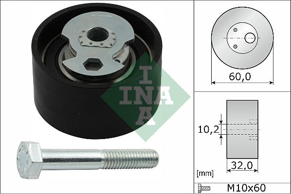 INA 531 0504 10 - Натяжной ролик, зубчатый ремень ГРМ autospares.lv