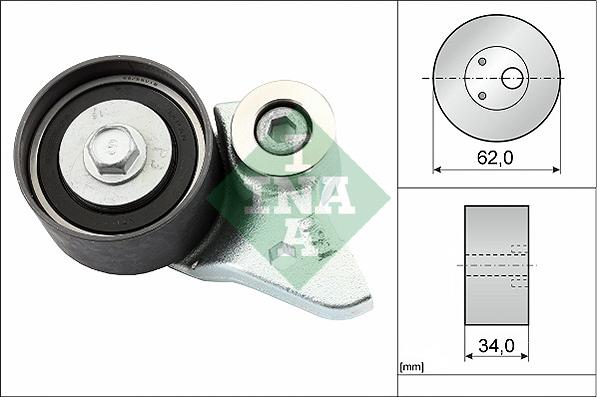 INA 531 0502 20 - Натяжной ролик, зубчатый ремень ГРМ autospares.lv