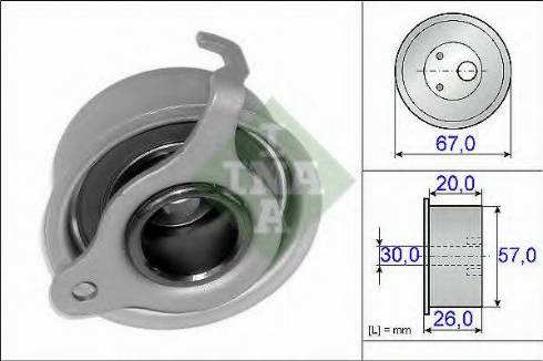 INA 531 0585 20 - Натяжной ролик, зубчатый ремень ГРМ autospares.lv