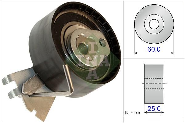 INA 531 0572 10 - Натяжной ролик, зубчатый ремень ГРМ autospares.lv