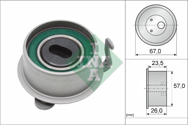 INA 531 0653 20 - Натяжной ролик, зубчатый ремень ГРМ autospares.lv