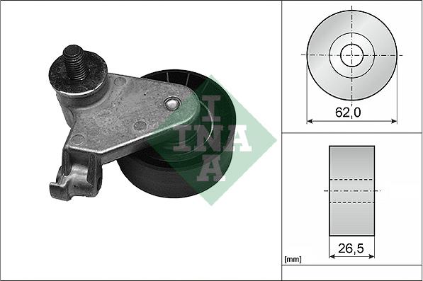 INA 531 0171 10 - Натяжной ролик, зубчатый ремень ГРМ autospares.lv