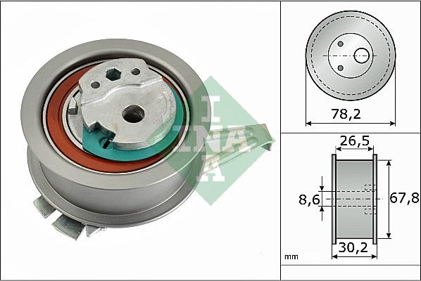 INA 531 0894 10 - Натяжной ролик, зубчатый ремень ГРМ autospares.lv