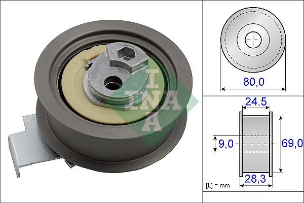 INA 531 0840 10 - Натяжной ролик, зубчатый ремень ГРМ autospares.lv