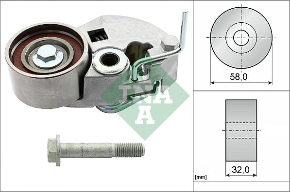 INA 531 0843 10 - Натяжной ролик, зубчатый ремень ГРМ autospares.lv