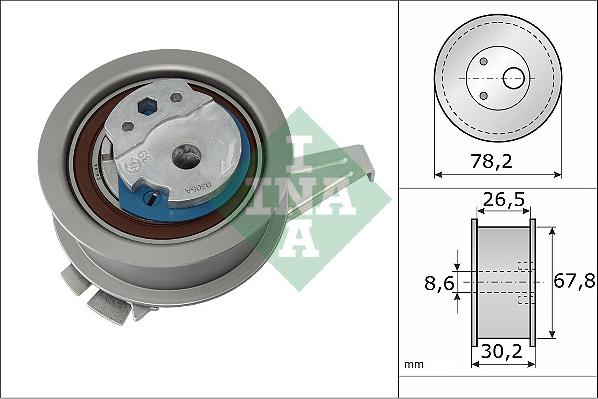 INA 531 0847 10 - Натяжной ролик, зубчатый ремень ГРМ autospares.lv