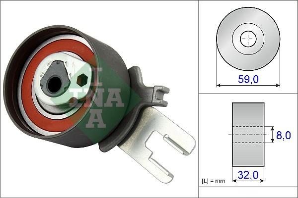 INA 531 0859 10 - Натяжной ролик, зубчатый ремень ГРМ autospares.lv