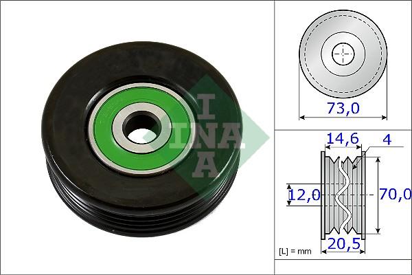 INA 531 0852 10 - Ролик, поликлиновый ремень autospares.lv