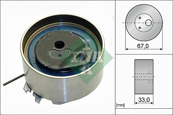 INA 531 0869 10 - Натяжной ролик, зубчатый ремень ГРМ autospares.lv