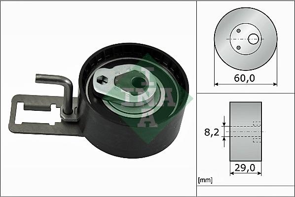 INA 531 0884 10 - Натяжной ролик, зубчатый ремень ГРМ autospares.lv