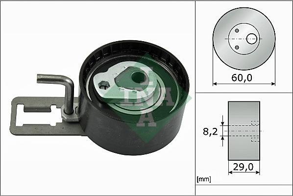 INA 531 0883 10 - Натяжной ролик, зубчатый ремень ГРМ autospares.lv