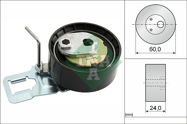 INA 531 0829 10 - Натяжной ролик, зубчатый ремень ГРМ autospares.lv