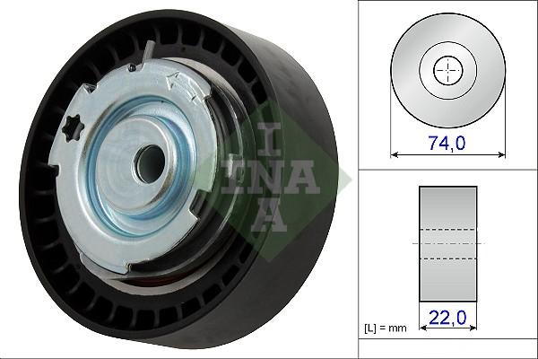 INA 531 0876 10 - Натяжной ролик, зубчатый ремень ГРМ autospares.lv