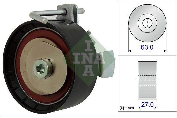 INA 531 0877 10 - Натяжной ролик, зубчатый ремень ГРМ autospares.lv