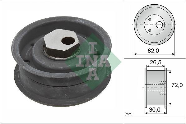 INA 531 0304 10 - Натяжной ролик, зубчатый ремень ГРМ autospares.lv