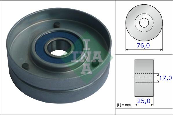 INA 531 0751 30 - Ролик, поликлиновый ремень autospares.lv