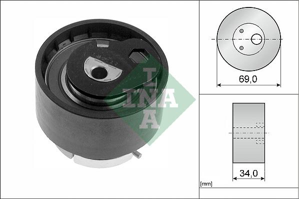 INA 531 0771 10 - Натяжной ролик, зубчатый ремень ГРМ autospares.lv