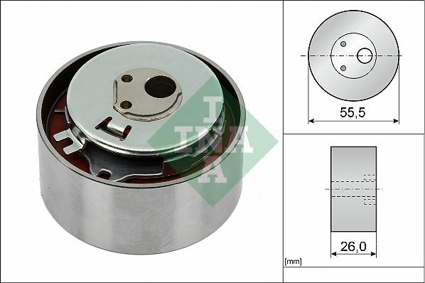 INA 531 0778 10 - Натяжной ролик, зубчатый ремень ГРМ autospares.lv