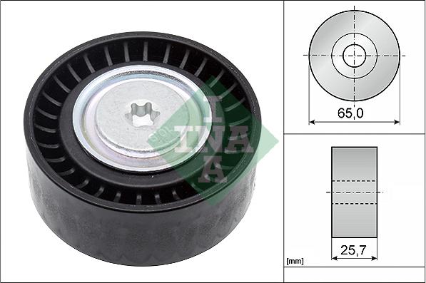 INA 532 0907 10 - Ролик, поликлиновый ремень autospares.lv