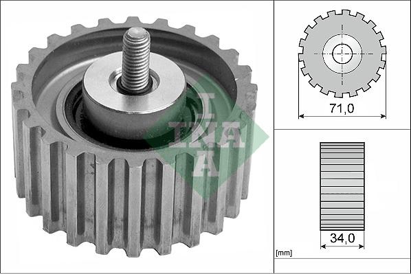 INA 532 0441 10 - Направляющий ролик, зубчатый ремень ГРМ autospares.lv