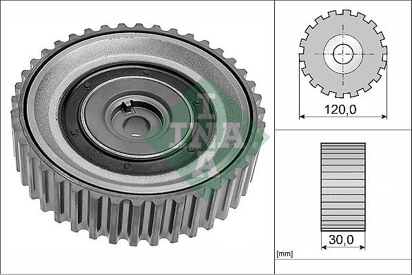 INA 532 0443 10 - Направляющий ролик, зубчатый ремень ГРМ autospares.lv