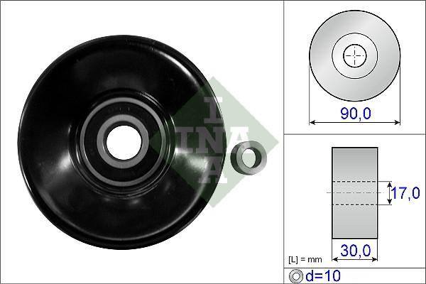 INA 532 0487 10 - Ролик, поликлиновый ремень autospares.lv