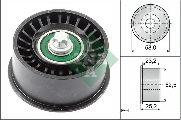 INA 532 0478 10 - Направляющий ролик, зубчатый ремень ГРМ autospares.lv