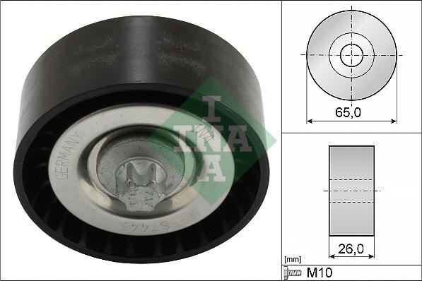 INA 532 0570 10 - Ролик, поликлиновый ремень autospares.lv