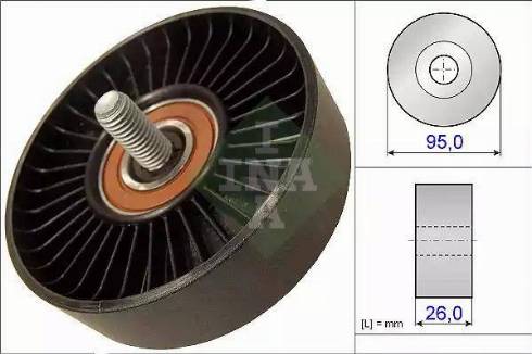 INA 532 0644 10 - Ролик, поликлиновый ремень autospares.lv