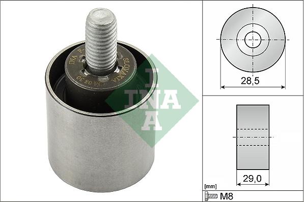 INA 532 0661 10 - Направляющий ролик, зубчатый ремень ГРМ autospares.lv