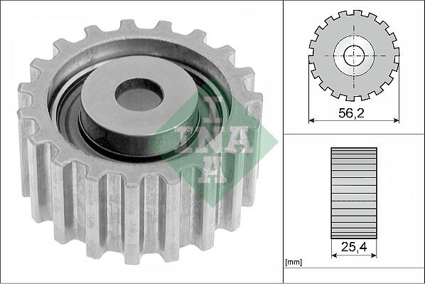 INA 532 0018 10 - Направляющий ролик, зубчатый ремень ГРМ autospares.lv