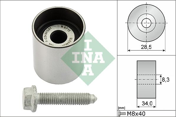 INA 532 0197 10 - Направляющий ролик, зубчатый ремень ГРМ autospares.lv