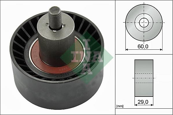 INA 532 0187 10 - Направляющий ролик, зубчатый ремень ГРМ autospares.lv