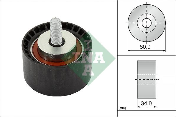 INA 532 0888 10 - Направляющий ролик, зубчатый ремень ГРМ autospares.lv