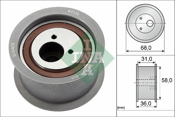 INA 532 0329 10 - Направляющий ролик, зубчатый ремень ГРМ autospares.lv