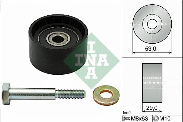 INA 532 0287 10 - Направляющий ролик, зубчатый ремень ГРМ autospares.lv