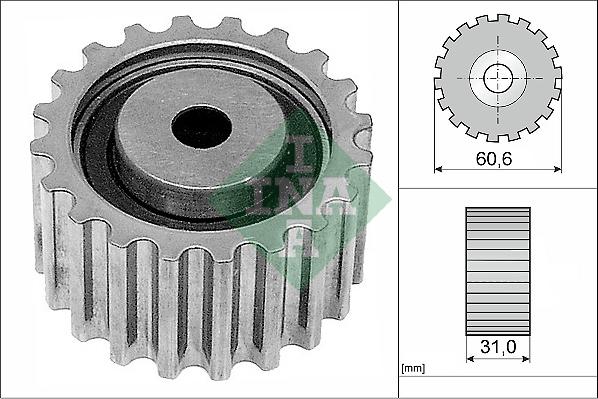 INA 532 0220 10 - Направляющий ролик, зубчатый ремень ГРМ autospares.lv