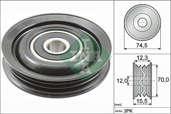 INA 532 0786 10 - Ролик, поликлиновый ремень autospares.lv