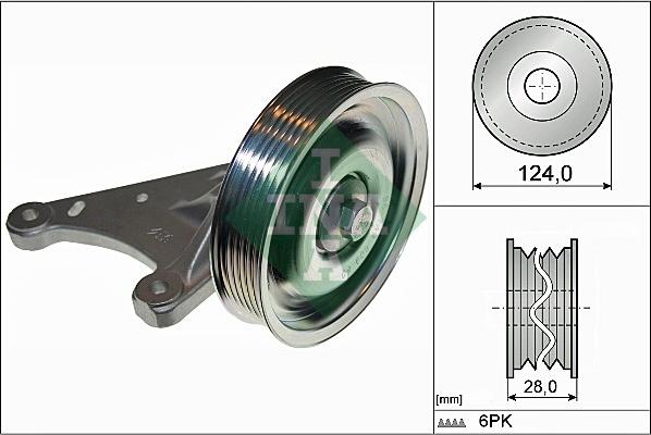 INA 532 0773 10 - Ролик, поликлиновый ремень autospares.lv