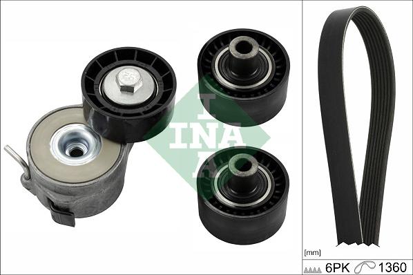 INA 529 0404 10 - Поликлиновый ременный комплект autospares.lv