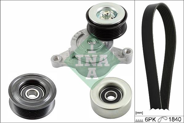 INA 529 0400 10 - Поликлиновый ременный комплект autospares.lv