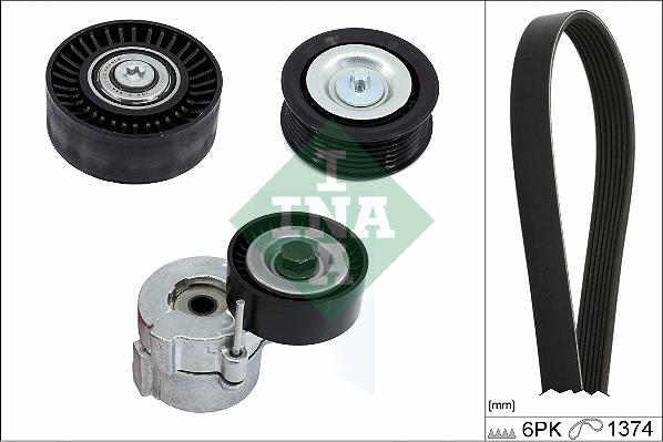 INA 529 0417 10 - Поликлиновый ременный комплект autospares.lv