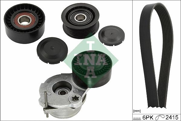 INA 529 0484 10 - Поликлиновый ременный комплект autospares.lv