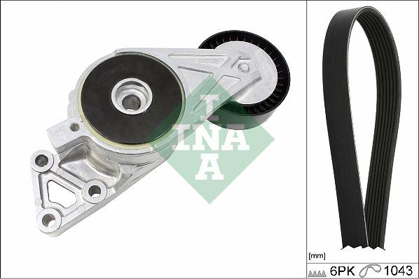 INA 529 0429 10 - Поликлиновый ременный комплект autospares.lv