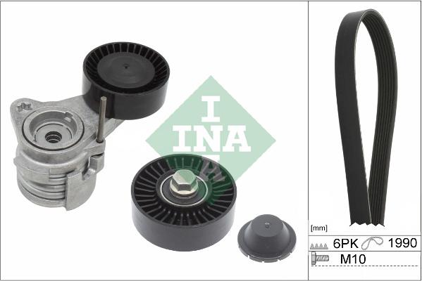 INA 529 0043 10 - Поликлиновый ременный комплект autospares.lv