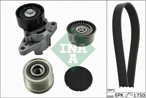 INA 529 0051 10 - Поликлиновый ременный комплект autospares.lv