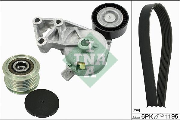 INA 529 0001 10 - Поликлиновый ременный комплект autospares.lv