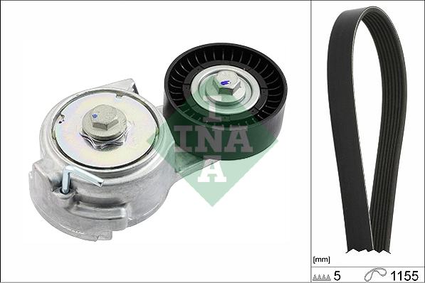 INA 529 0011 10 - Поликлиновый ременный комплект autospares.lv