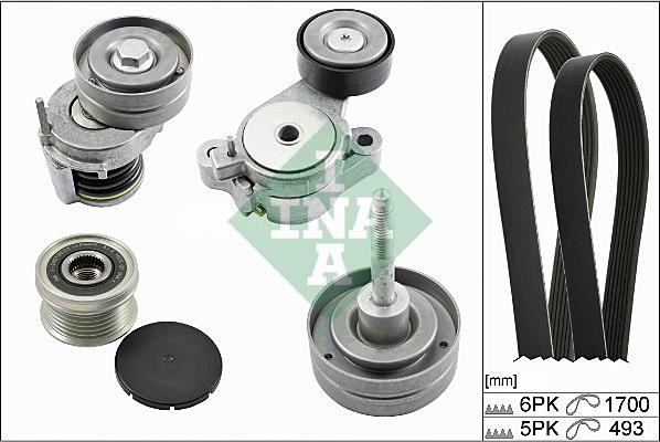 INA 529 0083 10 - Поликлиновый ременный комплект autospares.lv